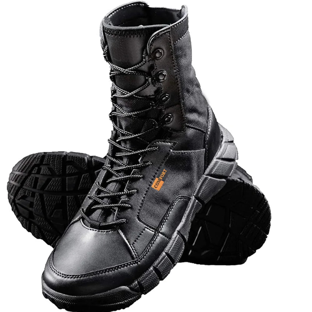 Lightweight Men's Tactical Shoes Combat Boots Training Lace Up Waterproof Outdoor Botas Hiking Breathable Shoe