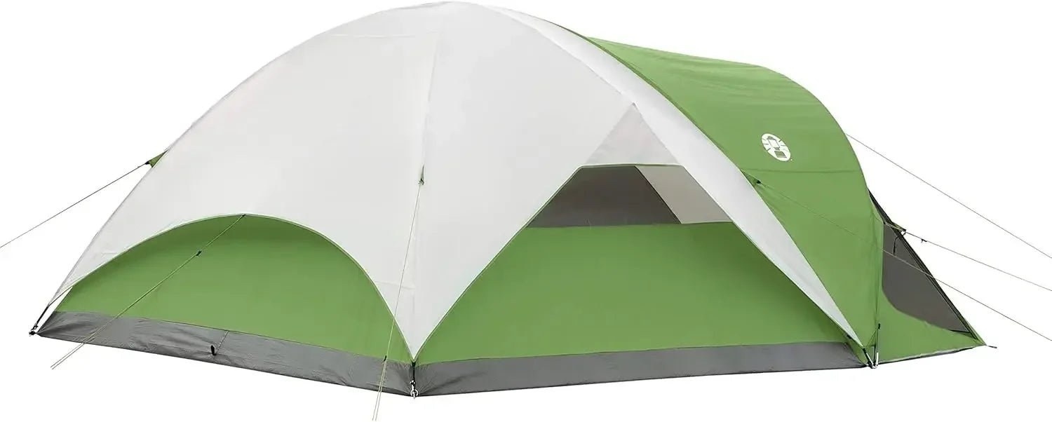 Coleman Evanston Screened Camping Tent, 6/8 Person Weatherproof Tent with Roomy Interior Includes Rainfly, Carry Bag, Easy Setup