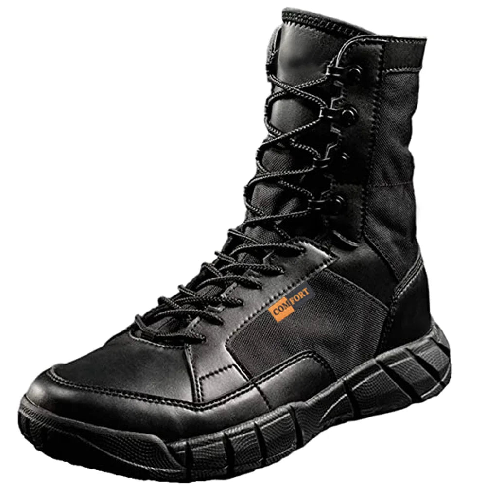 Lightweight Men's Tactical Shoes Combat Boots Training Lace Up Waterproof Outdoor Botas Hiking Breathable Shoe