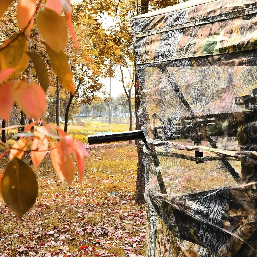 3 Person Pop up Ground Blind, Portable Hunting Blind with Mesh Windows, Carrying Bag & Ground Stakes, with Hub System