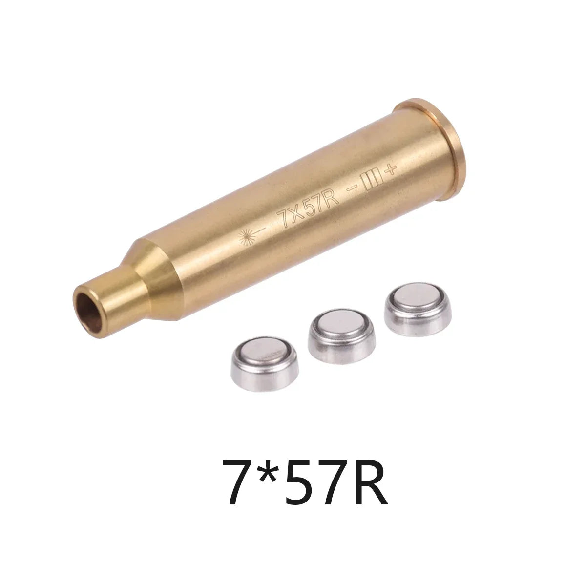 Tactical Red Laser Bore Sighter Boresighter 7MM 8MM .38 .45 .222 5.45x39 .303 7.62x39 7x57R 300WIN 6.5mm Bullet Snap Caps