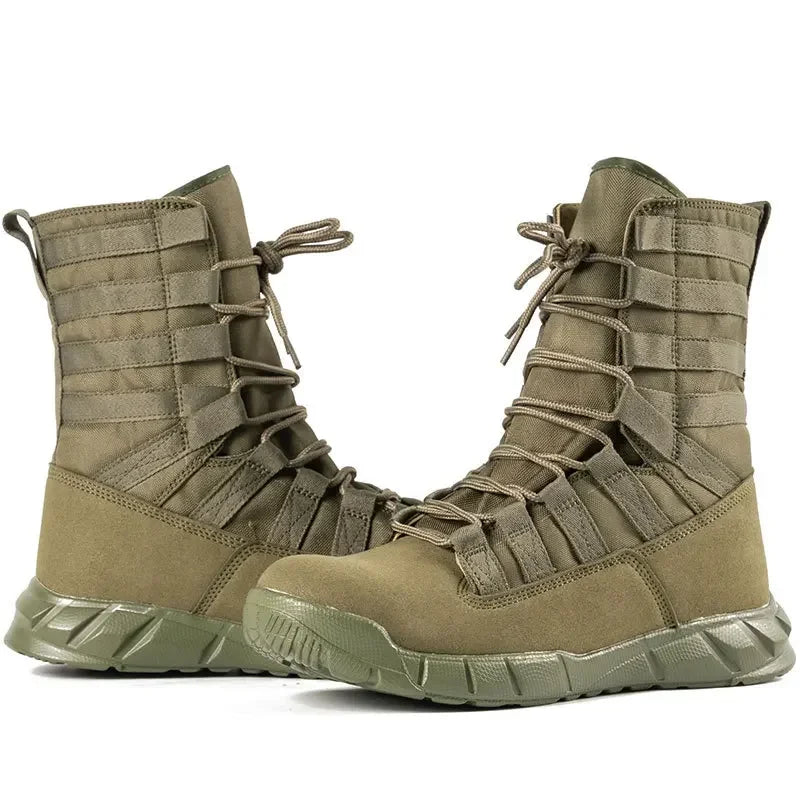 2024 Lightweight Combat Boots Tactical Boots Men Outdoor Hiking Desert Shoes Breathable Comfort Male Jungle Ankle Shoes