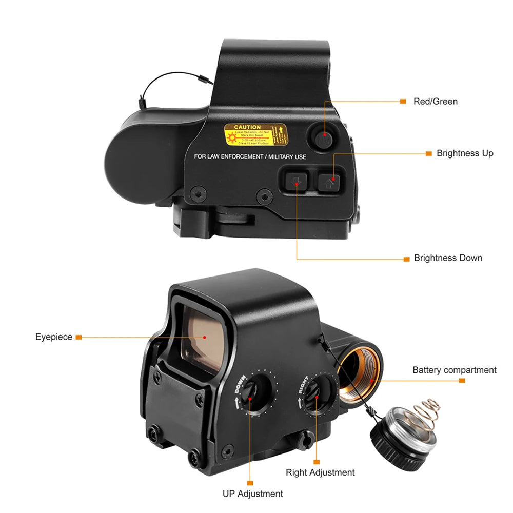 551 552 553 558 Red Green Dot Holographic Sight Scope Hunting Reflex Sight Riflescope 20mm Mount Airsoft Gun