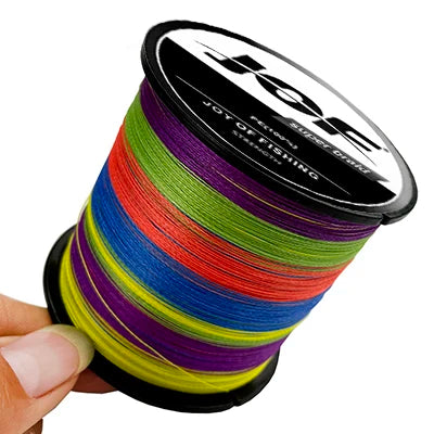 JOF 8 Strands PE Fishing Line 1.0#/3.0#/8.0# High Quality Casting Far Carp Fishing Tackle 100m 18-78 LB Baitcasiting Line