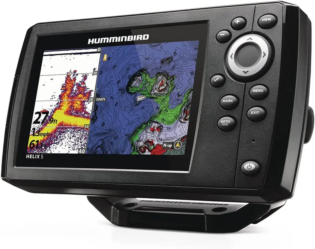 411660-1 Helix 5 Chirp GPS G3 Fish Finder,Keypad control Dual Spectrum CHIRP sonar Internal GPS and Humminbird Basemap