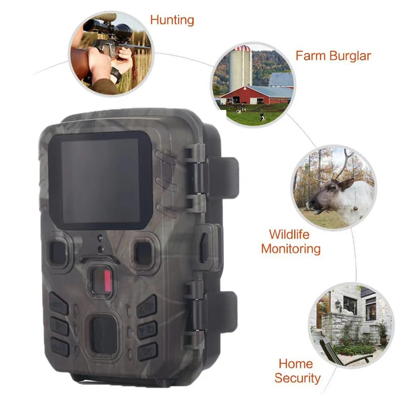 Hunting Trail Camera 24MP 1080P Outdoor Wildlife Cameras Surveillance Night Vision Photo Traps