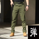 Men's Tactical Combat Gargo Elastic Camping Hiking Trekking Climbing Outdoor Trousers Spring Autumn  Quick Dry Pants