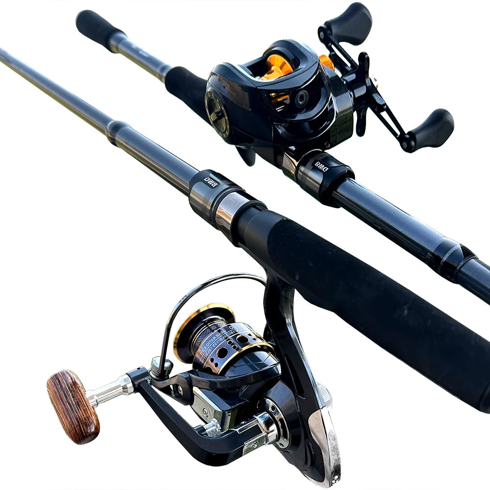 Ultralight Carbon Spinning Fishing Rod Combo 1.8m-3.0m Lure Pole M Action 2000 3000 4000Series Carp Feeder Reel for All Waters