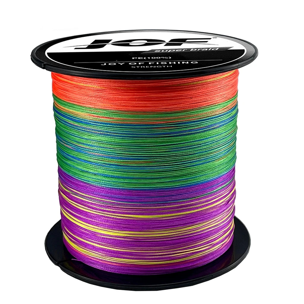 JOF 8 Strands PE Fishing Line 1.0#/3.0#/8.0# High Quality Casting Far Carp Fishing Tackle 100m 18-78 LB Baitcasiting Line