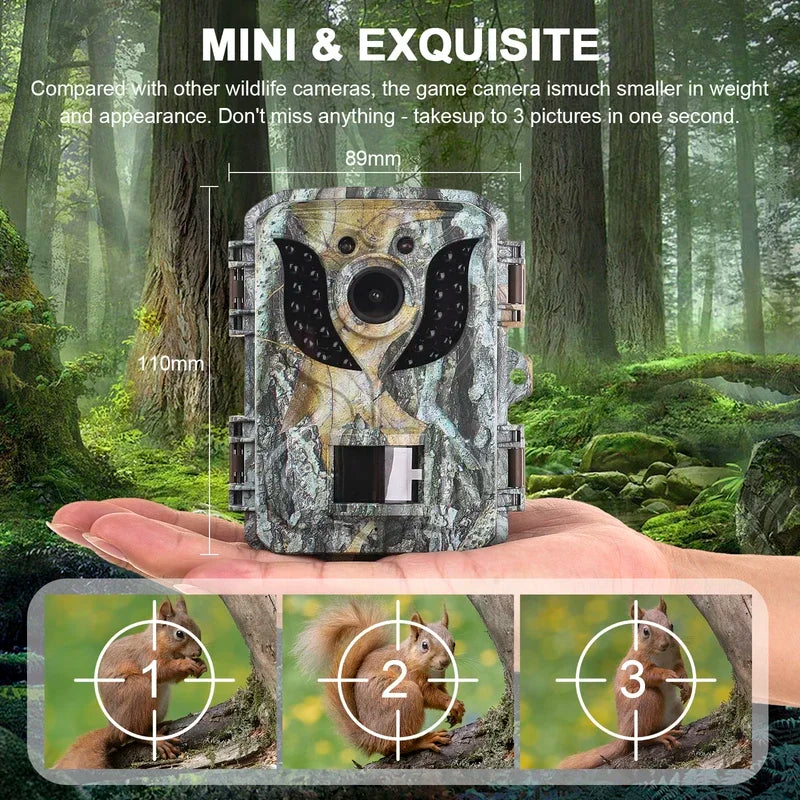 Mini HD 16MP 1080P Hunting Trail Camera Infrared Night Vision Waterproof Motion Activated Photo Animal Observation Camera