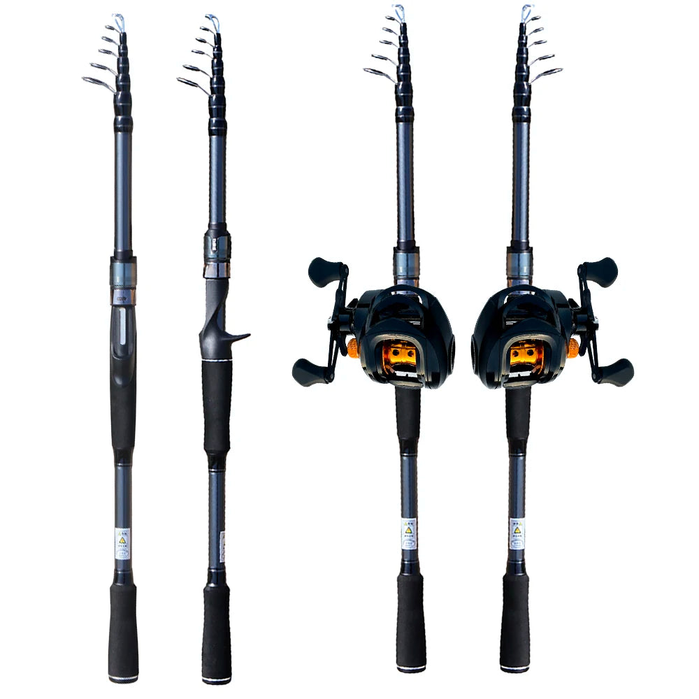 Ultralight Carbon Spinning Fishing Rod Combo 1.8m-3.0m Lure Pole M Action 2000 3000 4000Series Carp Feeder Reel for All Waters