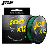 JOF X12 Upgraded Braided Fishing Lines Super Strong 12-strand Multifilament PE Line 100M 300M 500M 25LB 30LB 39LB 50LB 65LB 92LB